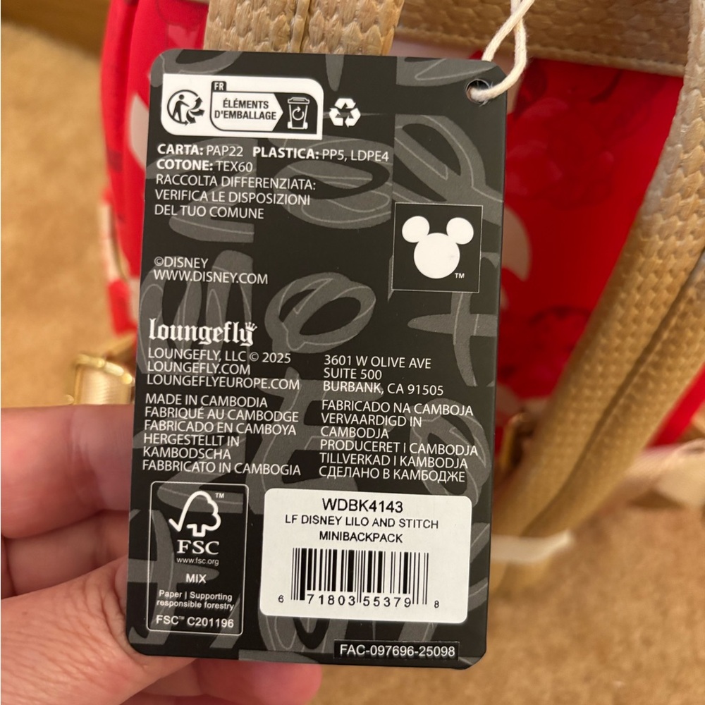Loungefly Limited Release Exclusive Lilo & Stitch Disney Mini Backpack - Picture 8 of 10